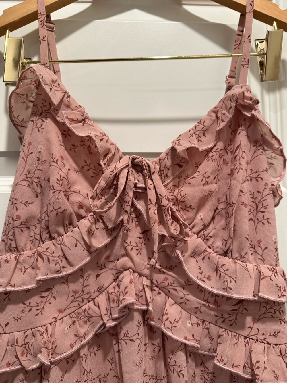 Pink Floral Ruffle Sundress - Picture 2 of 4